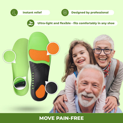 Comfort Insoles - Pain relieving and shock absorbing